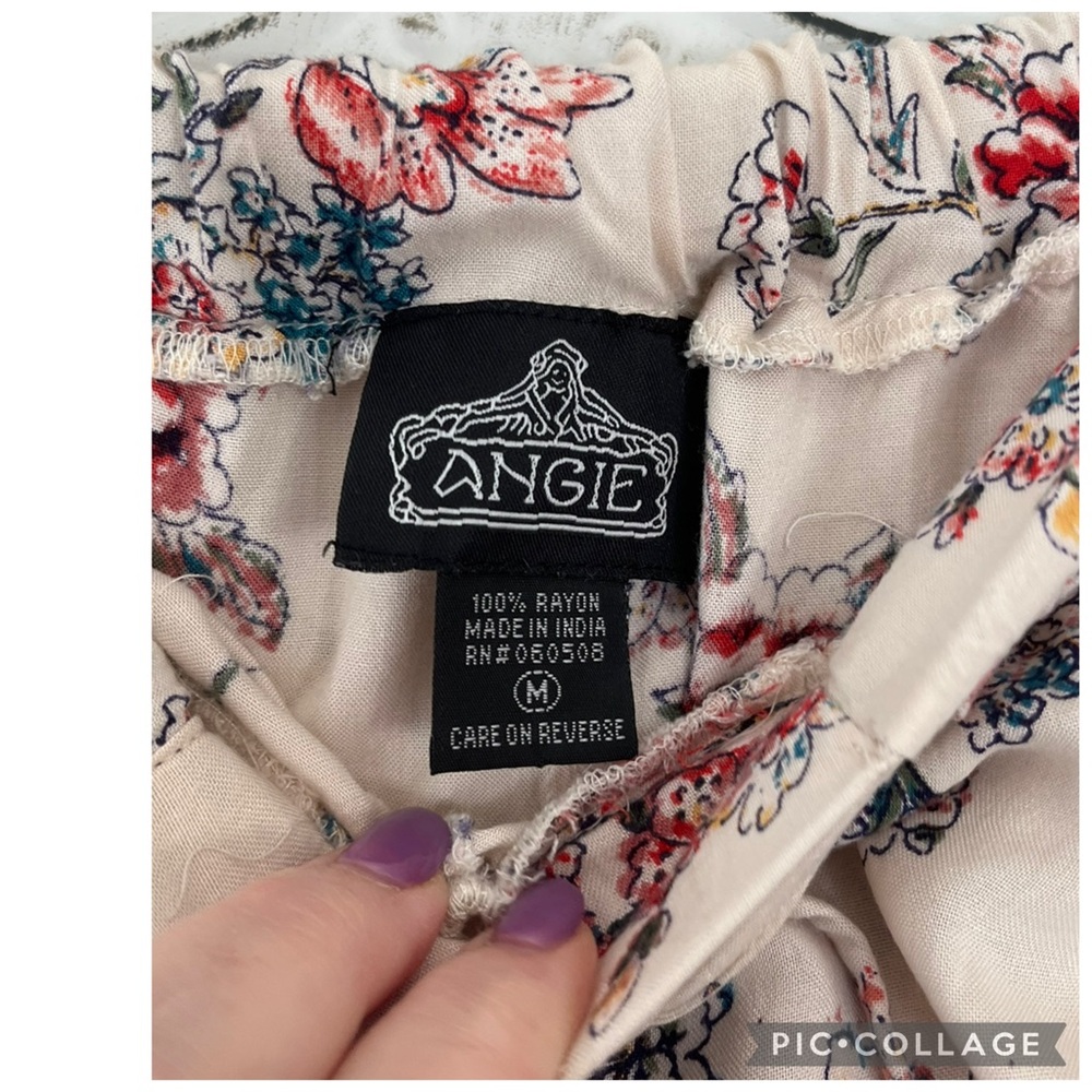 ANGIE RAYON BOHO CONTRASTING PRINT SHORTS FESTIVAL FAIRY-CORE - Picture 4 of 5